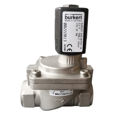 Modulo di controllo fluidi Burkert 6281 con filettatura femmina G2, industriale, 2/2 NC, orifizio a grande flusso da 40,0, guarnizione in EPDM, bobina in acciaio inossidabile 8W, compatibile con alimentazione DC/AC, 00222028 00222029 00222031