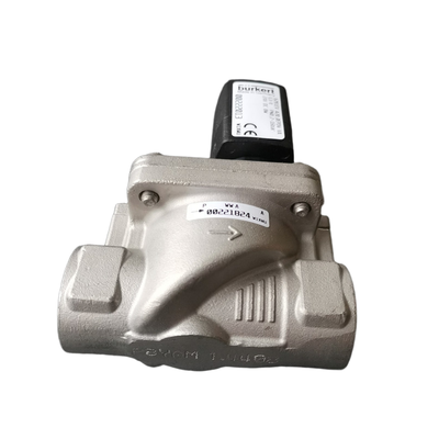 Tipo Burkert 6281 2/2 NO Servo Solenoide Valve 00322547 00322548 00322549 00322550 00322551 00322552 G1/4 G3/8 Thread Corpo in acciaio inossidabile FKM Sigillo 10.0 Flow Orifice 8W Bobina DC24V / AC24V / AC220V