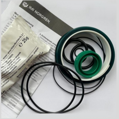 Norgren Industrial Pneumatic Cylinder Spare Seal Kit QA/8040/00 Parti di tenuta resistenti all'usura Adatte a cilindri a foratura da 40 mm Ridurre i tempi di inattività delle apparecchiature di assemblaggio automatico