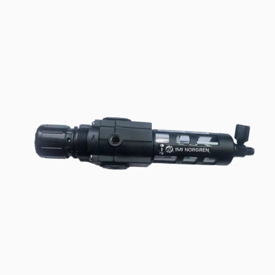 Filtro pneumatico NORGREN F17‑A00‑A3HG con scarico automatico Conforme allo standard aria ISO8573‑1 Protegge gli utensili pneumatici da contaminanti e danni da corrosione