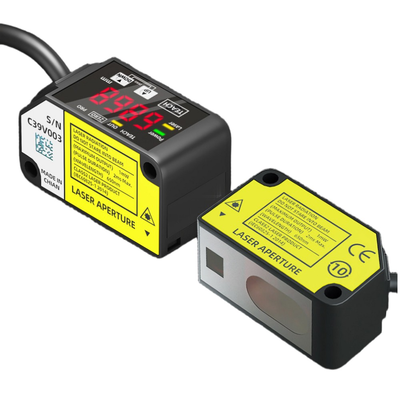 HG-C1200 Rilevatore di spostamento laser rosso visibile Stabilità di temperatura 0,05% Fs per grado C Modalità selezionabile Luce accesa/spenta per test di posizione industriale
