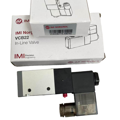 Valvola a solenoide a ritorno a molla NORGREN VCB22B417A-AB219J G1/4 AC220V 3/2 NC Valvola direzionale pneumatica per macchina per soffiaggio