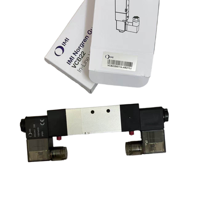 5/3 Valvola solenoide centrale chiusa NORGREN VCB22B611A-AB213J G1/4 24VDC Valvola di posizionamento a doppio solenoide per fissaggio galleggiante 5 Port 3 posizione
