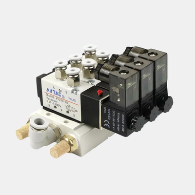 Kit gruppo valvole a solenoide multiposizione Airtac 4V310-08 2 / 3 / 4 / 5 / 6 posizioni integrato per circuito pneumatico multicanale