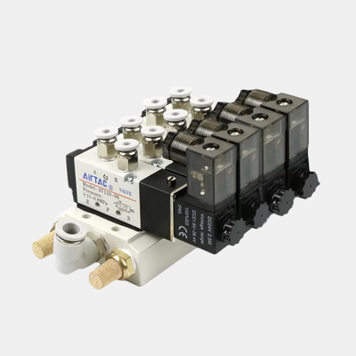 Kit gruppo valvole a solenoide multiposizione Airtac 4V310-08 2 / 3 / 4 / 5 / 6 posizioni integrato per circuito pneumatico multicanale