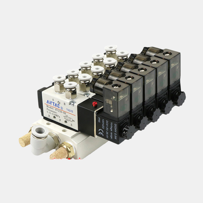 Kit gruppo valvole a solenoide multiposizione Airtac 4V310-08 2 / 3 / 4 / 5 / 6 posizioni integrato per circuito pneumatico multicanale