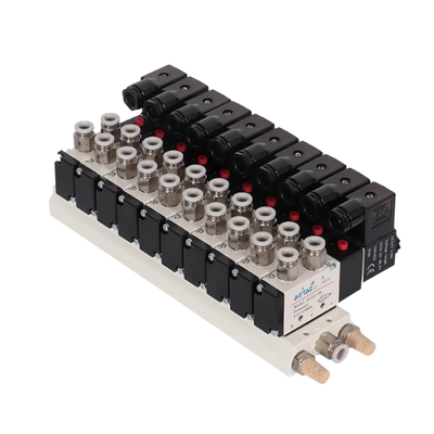Airtac 4V210-08 Controllo direzionale Valvola solenoide Assemblaggio di 7 a 10 stazioni Valvola combinata pacchetto di corto flusso di percorso bassa perdita d'aria per il sistema di controllo dell'aria multicanale