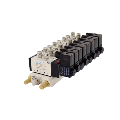 Airtac 4V210-08 Controllo direzionale Valvola solenoide Assemblaggio di 7 a 10 stazioni Valvola combinata pacchetto di corto flusso di percorso bassa perdita d'aria per il sistema di controllo dell'aria multicanale