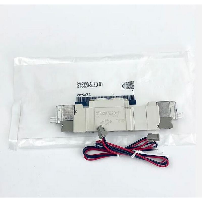 SMC SY5320-6LZD-C4 Valvola solenoide pneumatica DC12V 3 posizioni centro chiuso portone a un tocco dimensione ø4