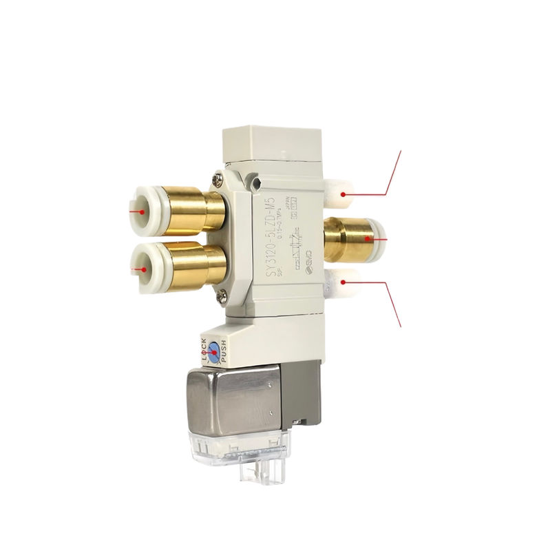 SMC SY3420-5LZD-C4 Valvola solenoide pneumatica DC24V 3 posizione centro di scarico Port Size Ø4