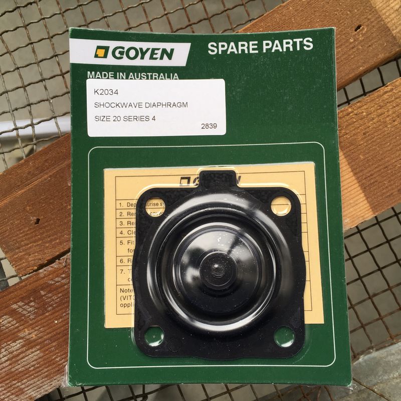 Kit di manutenzione Goyen RCAC20 Tipo K2034 Serie T4, ST4, DD4, FS4 Materiale nitrile scelta migliore