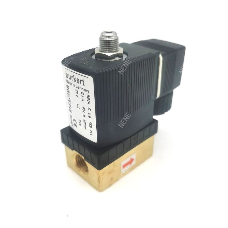 FKM Seal Valvola solenoide G1/4 Inch G1/4 Inch 00125304 6013 Tipo azione diretta 2/2 Normalmente chiuso 3.0 Flow Hole FKM Seal 220VAC 8W 0~10bar Corpo della valvola in ottone