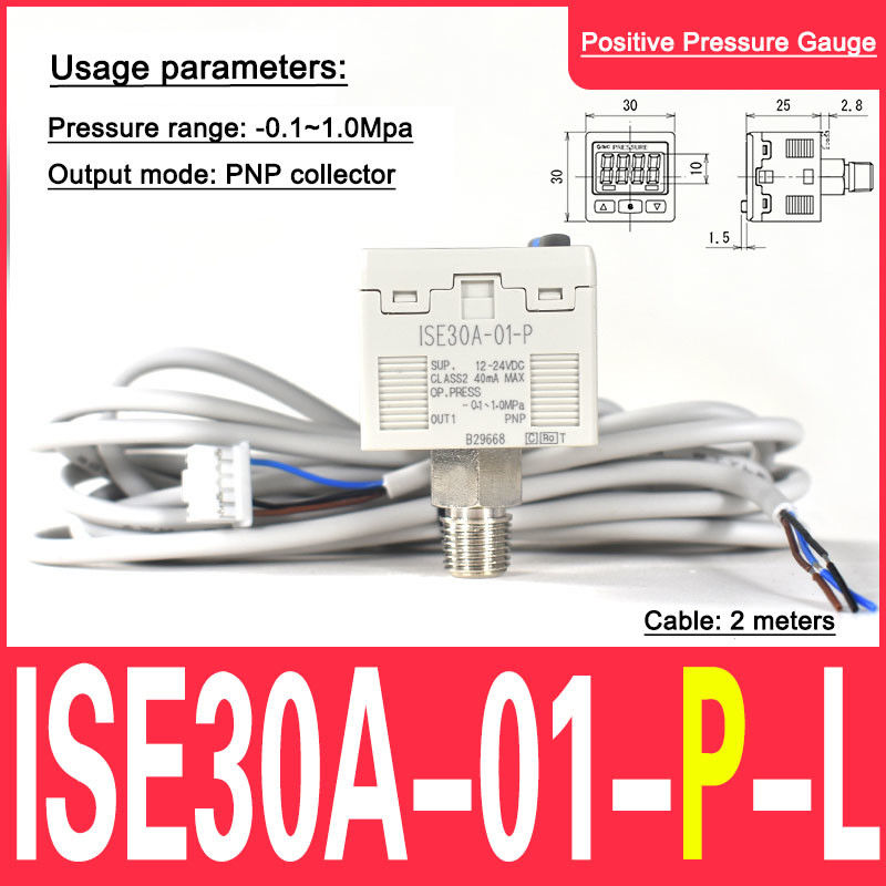 ISE30A-01-P ISE30A-01-P-L SMC manometro digitale di pressione positiva di tipo P