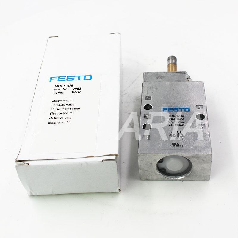 MFH-5-1/8 9982 Valvola solenoide 5/2, rimbalzo a molla 1,8-8 bar G 1/8, bobina venduta separatamente