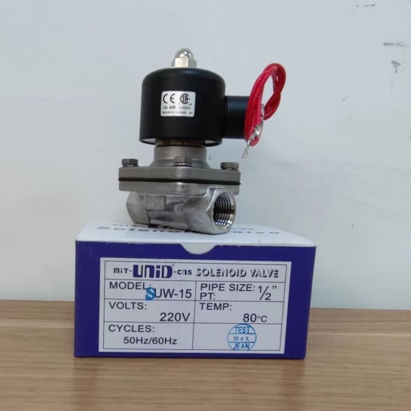 Valvola a vapore UNID SUW-50, valvola dell'acqua, valvola pneumatica, elettrovalvola da 2 pollici DN50