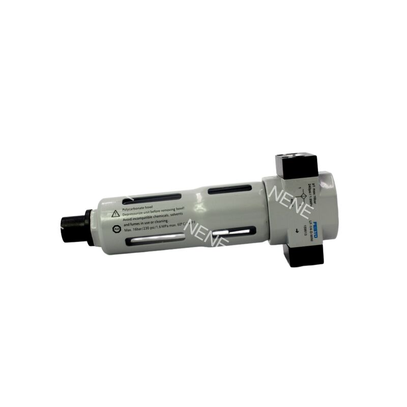 159612 Festo LF-1/8-D-MINI Filtro dell'aria compressa Cassa di lega di zinco Guardia della coppa di metallo Filtro sinterizzato G1/8 Porta 0,5-12 bar 40 μm Scarico manuale