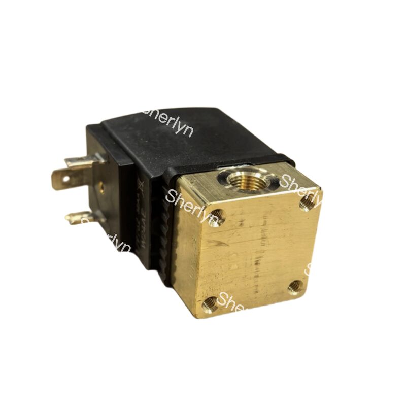24V DC FKM Valvola solenoidale di ottone sigillata ad alto flusso Burkert 00270133 G1 1/4 Port, 40 mm di orifizio, 0,2-16 bar, temperatura media fino a +120°C