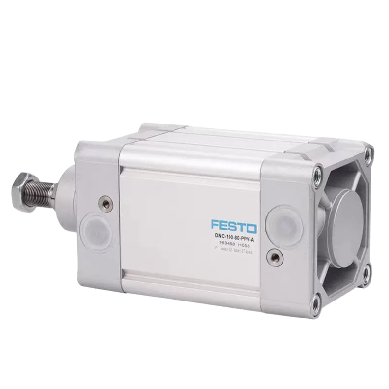 FESTO DNC32-25-PPV-A 163305 Cilindro pneumatico a doppio effetto Alesaggio 32 mm Corsa 25 mm con cuscino regolabile PPV