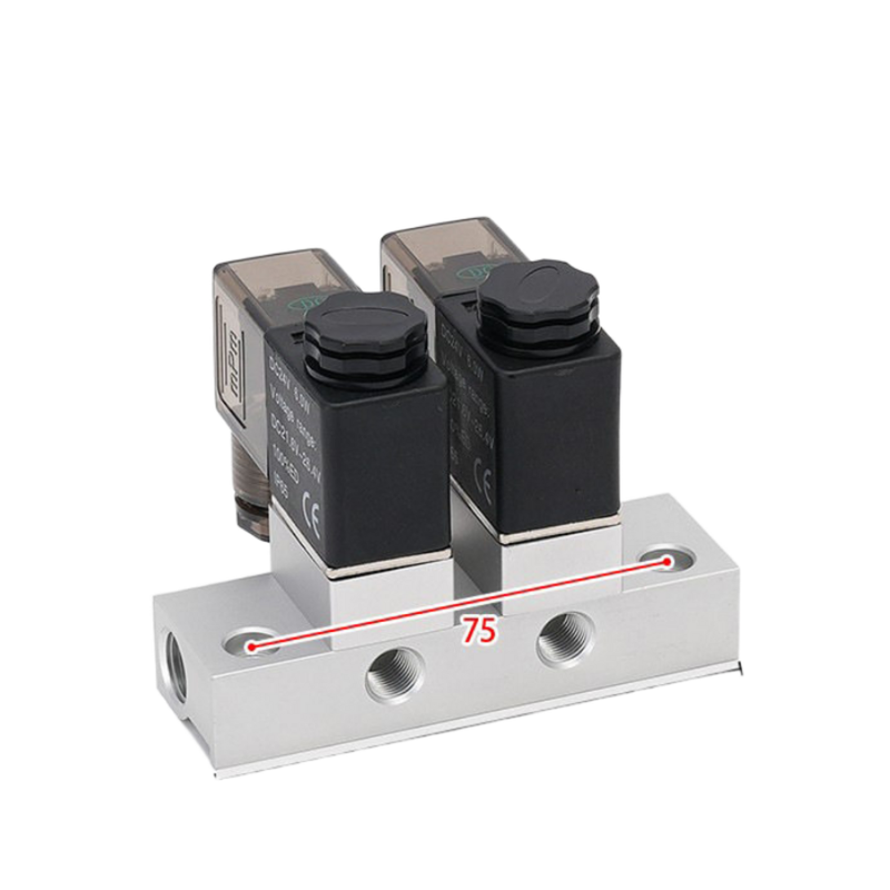 1-Inlet-2-Outlet 2V025-06-2F Manifold della valvola solenoide e 2V025-06-3F 1-Inlet-3-Outlet DC12V/24V AC110V/220V