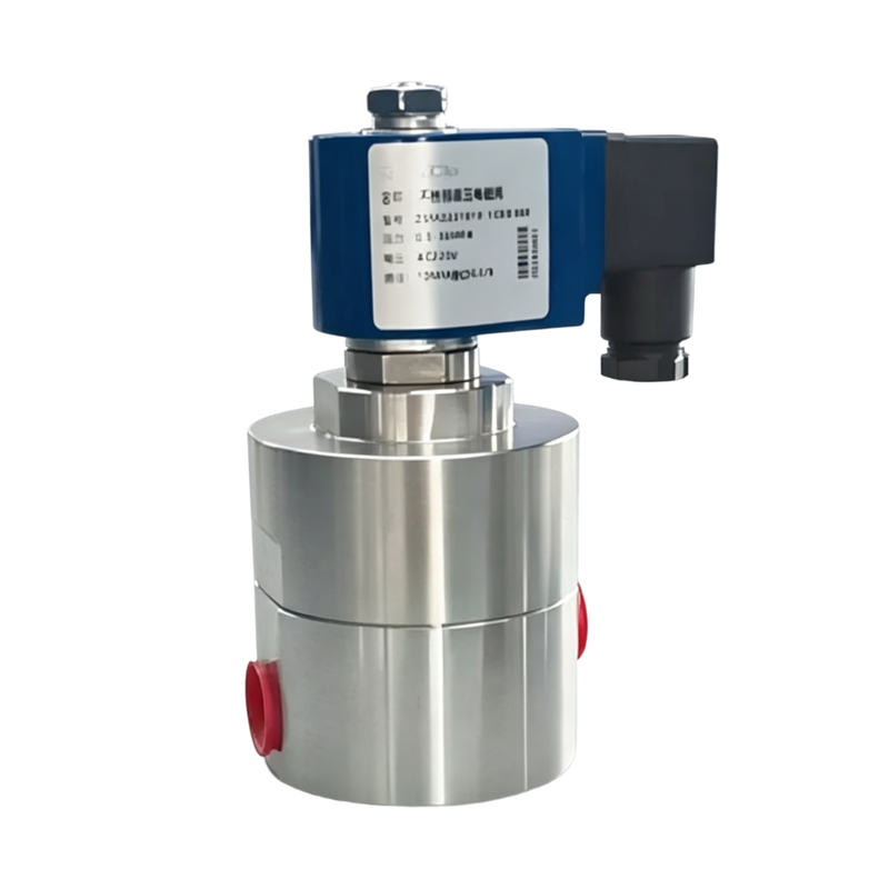 H3S10B03 Materiale di sigillamento PEEK Valvola solenoide pneumatica 10 mm Uovo di dimensione 2 Strada normalmente chiuso Corpo in acciaio inossidabile 3/8 Port Size