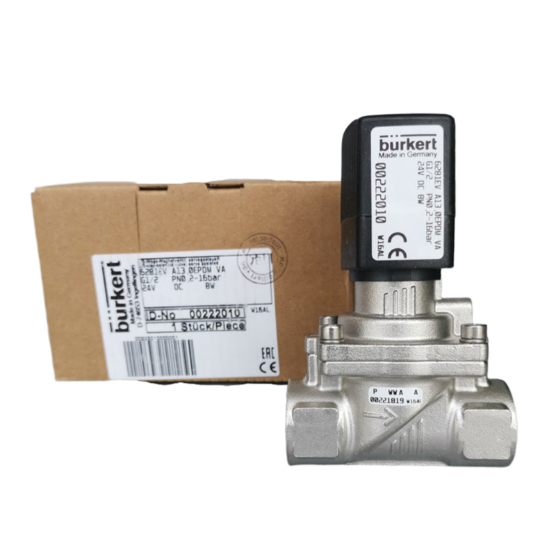 Valvola solenoide sigillata FKM resistente al calore Burkert Serie G1/2 Port 13mm orificio all'anticorrosione Alloggiamento in acciaio inossidabile 2 posizione 2 via NO 00228387 00228388 00228389