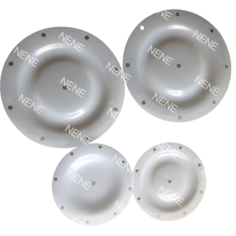Membrana QBY80 QBY100 con diametro esterno 450MM, 8 fori, flusso elevato bianco per pompa per liquidi corrosivi