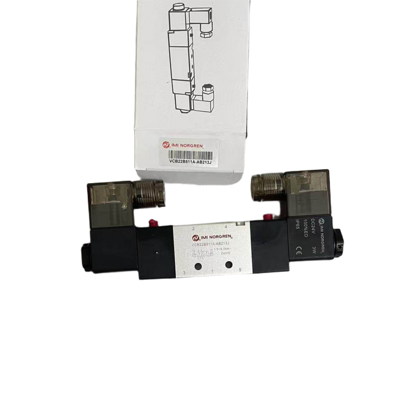 Valvola a solenoide per linea di confezionamento IMI NORGREN VCB22B511A-AB213J G1/4 24VDC Valvola direzionale a solenoide doppio 5/2 con bobina bistabile