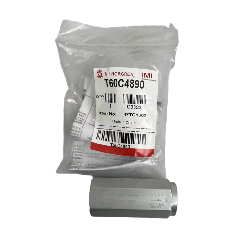 Valvola di sicurezza pneumatica IMI Norgren T60C4890 con attacco G1/2 per intercettazione flusso eccessivo, protezione da scoppio del tubo