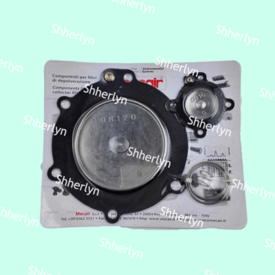 Kit di riparazione membrana Mecair DB120 per elettrovalvola a impulsi elettromagnetici da 3 pollici VEM220/VNP220 da 3 pollici