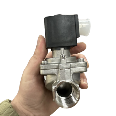 Valvola solenoide resistente alle alte temperature di tipo Burkert 6281 00322535 00322536 00322537 00322538 00322539 00322540 G1/4 G3/8 Thread 2/2 Corpo in acciaio inossidabile normalmente chiuso FKM Seal 10.0 Orbito di flusso