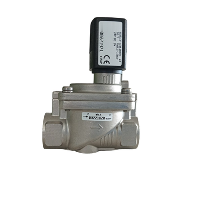 Tipo Burkert 6281 Valvola solenoide resistente alle alte temperature 00221989 00221990 00221991 G1/2 Femmina filo 2/2 NC Corpo in acciaio inossidabile FKM Sigillo 13.0 Fornitura di flusso 8W Bobina DC24V AC24V AC220V