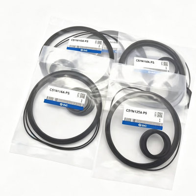 SMC Pneumatic Cylinder Service Kit CS1‐200A‐PS / CS2‐200A‐PS Componenti di tenuta di dimensioni precise Fissare la canna e il pistone Per la manutenzione del cilindro del tubo di acciaio