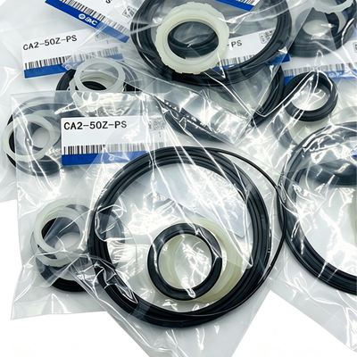 Kit di riparazione cilindro SMC CA2-40Z-PS NBR per pistone e stelo, set guarnizioni ammortizzatore per cilindro pneumatico standard CA2 con alesaggio da 40 mm, include confezione di grasso lubrificante