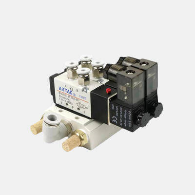 Set di valvole a solenoide Airtac 4V210-08, 2 posizioni / 3 posizioni / 4 posizioni / 5 posizioni / 6 posizioni, gruppo valvola di controllo pneumatico combinato per controllo automatico del circuito dell'aria