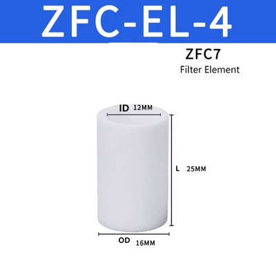 SMC ZFC‐EL‐4 Cartuccia di filtro a vuoto di ricambio con supporto di resina sinterizzata conforme RoHS progettato per il funzionamento continuo